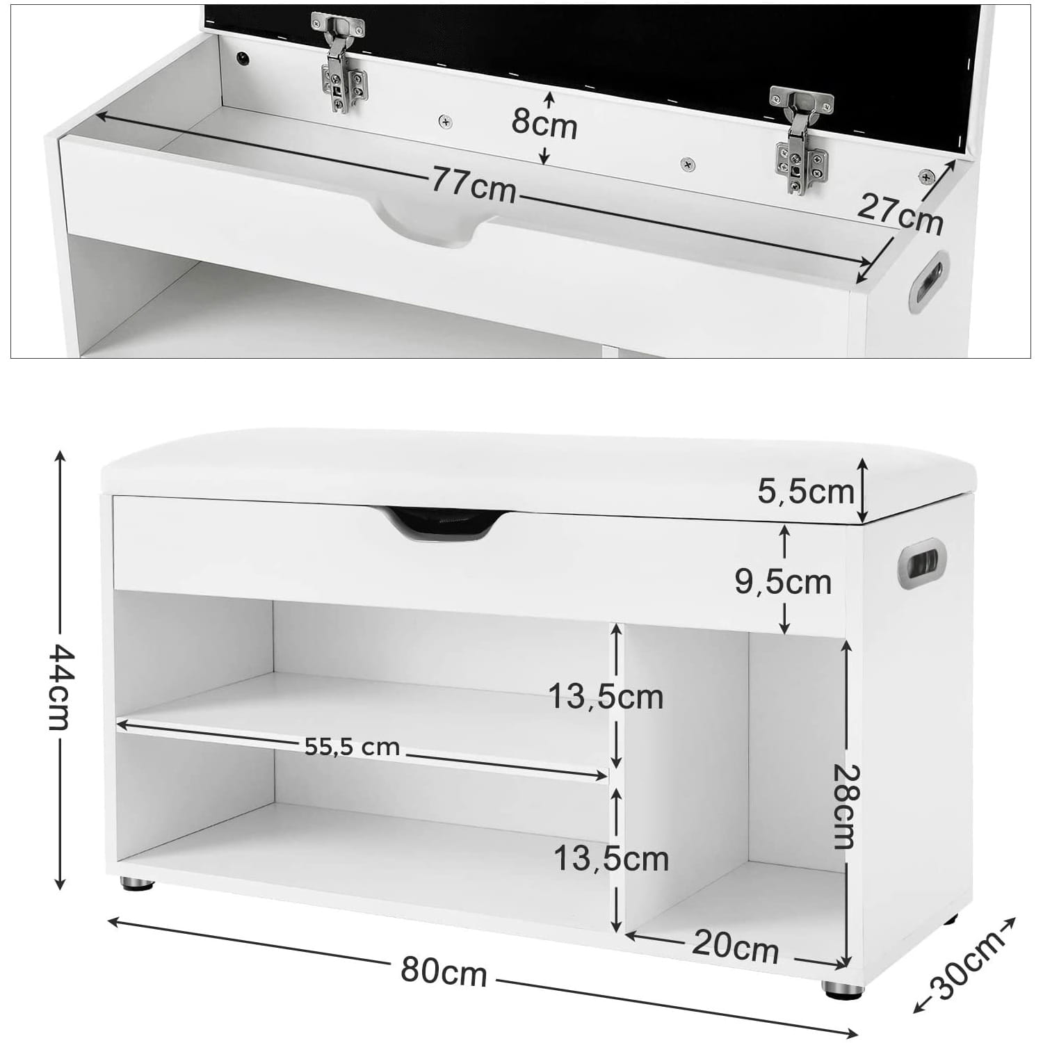 Schuheschrank mit einem Sitz - LHS30W