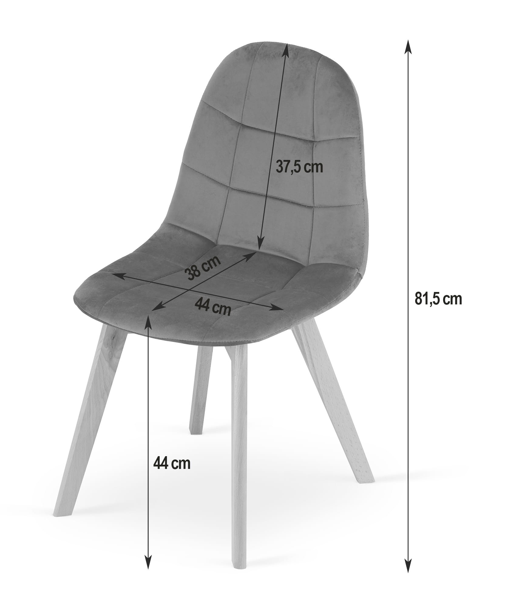 BORA Stuhl – dunkelgrauer Samt x #satz_4